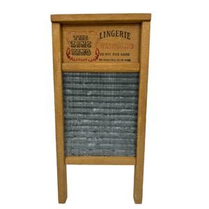 Vintage Wooden Washboard National Washboard Co Zing King Lingerie 18 in.